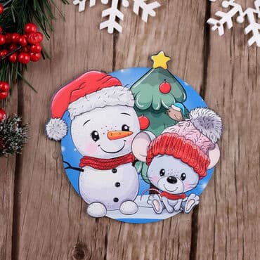 Cute Friends Wooden Coaster