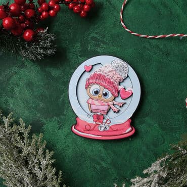 Cute Owl Wooden Magnet