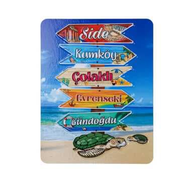 Side Bölgesi Temalı Kabartma Pvc Magnet 70*90 Mm