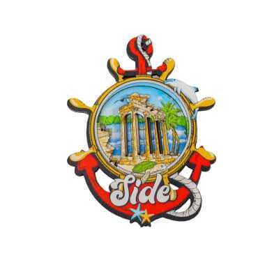 Side Themed 3D Picture Wooden Refrigerator Magnet - 6