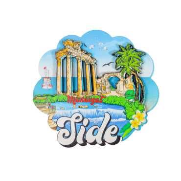 Side Themed 3D Picture Wooden Refrigerator Magnet - 9