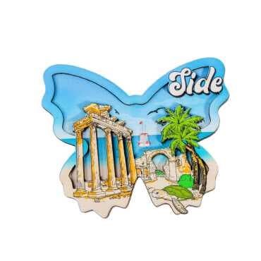 Side Themed 3D Picture Wooden Refrigerator Magnet - 12