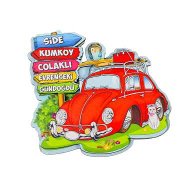 Side Temalı 3D Resimli Ahşap Magnet - 10