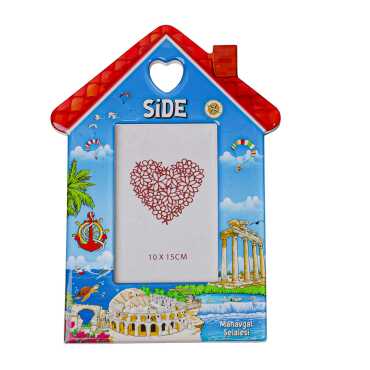 Side Temalı Ahşap Ev Şekilli Fotoğraf Çerçevesi - 6