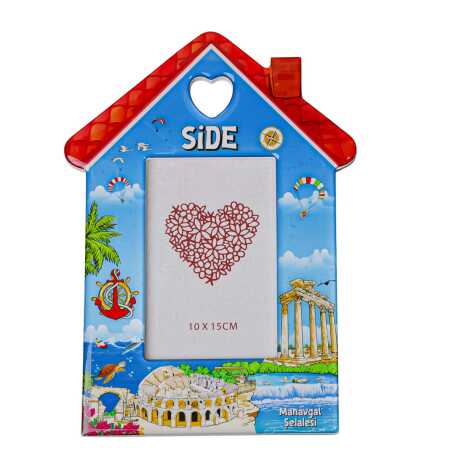 Side Temalı Ahşap Ev Şekilli Fotoğraf Çerçevesi - 6