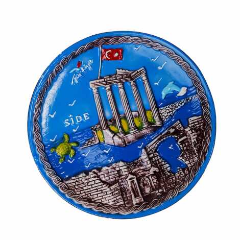 Side Temalı Alçı Yöresel Tabak 15 cm - 6