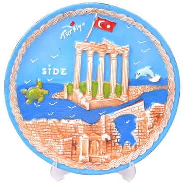 Side Themed City Themed Plaster Raised Cottage Wall Plate 20 Cm - 4
