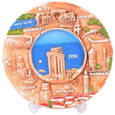 Side Themed City Themed Plaster Raised Cottage Wall Plate 20 Cm - 5