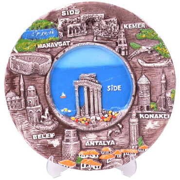 Side Themed City Themed Plaster Raised Cottage Wall Plate 20 Cm - 8