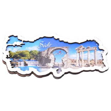 Toptan Side Temalı C Serisi Resimli Ahşap Magnet 90x120 mm - 56