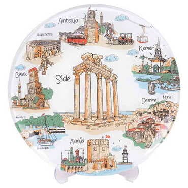 Side Themed Bespoke Printed Glass Plate 21 Cm