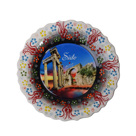 Toptan Side Temalı Çini Myros Resim Tabak 25 cm - 7