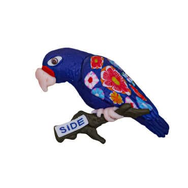 Side Themed Parrot on Branch Refrigerator Magnet - 5