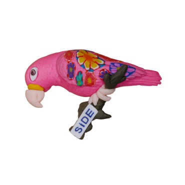 Side Temalı Dalda Papağan Fimo Magnet - 3