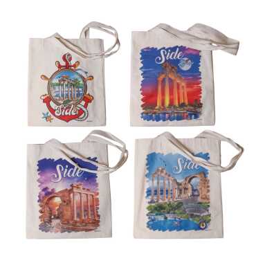 Toptan Side Temalı Dijital Baskılı Ham Bez Çanta 35x40 cm - 5