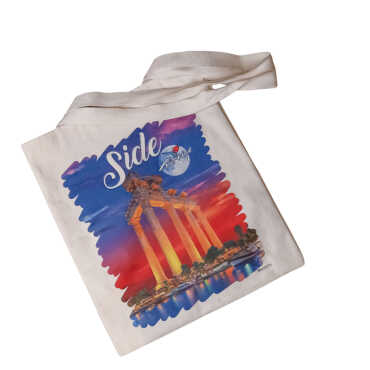 Toptan Side Temalı Dijital Baskılı Ham Bez Çanta 35x40 cm - 6