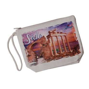 Side Themed Digital Print Canvas Wallet 20x27.5 cm - 5