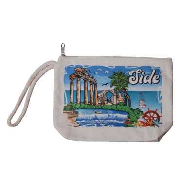 Side Themed Digital Print Canvas Wallet 20x27.5 cm - 4