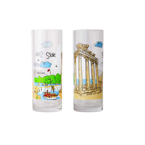 Side Temalı İkili Rakı Bardağı Seti - 2