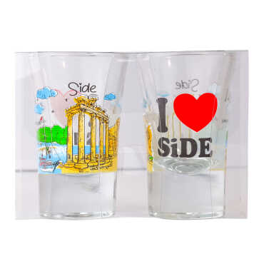 Toptan Side Temalı Shot Bardak 2 Li̇ - Myros