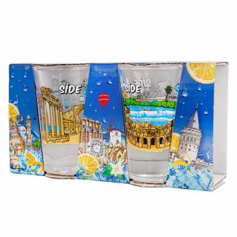 Toptan Side Temalı Shot Bardak 2 Li̇ - 2