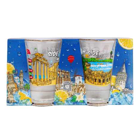 Toptan Side Temalı Shot Bardak 2 Li̇ - 5