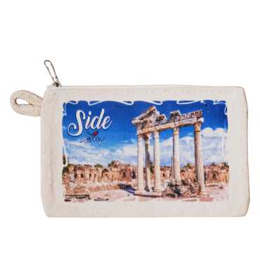 Side Temalı Kanvas Cüzdan - Myros