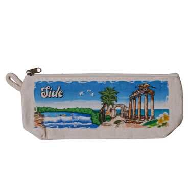 Side Themed Canvas Pencil Case - 3