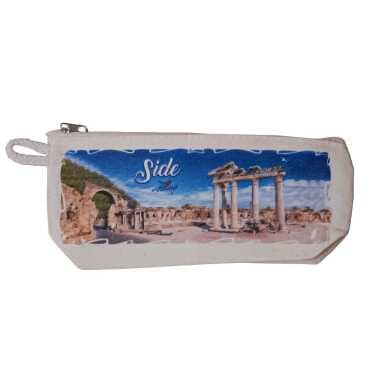 Side Themed Canvas Pencil Case - 4