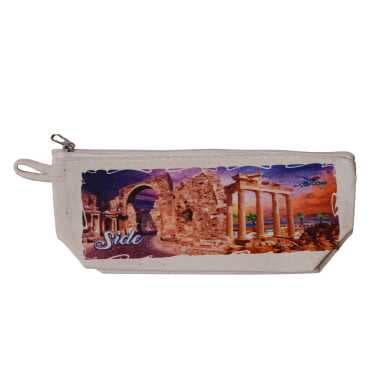Side Themed Canvas Pencil Case - 5