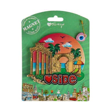 Side Themed Carded UV Polyester Refrigerator Magnet - 12