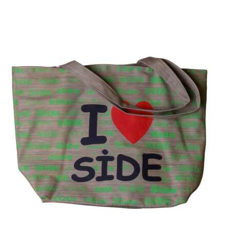 Side Temalı Klasik Plaj Çantası - 1
