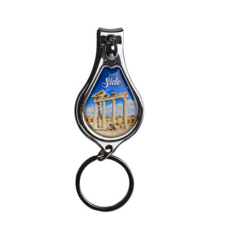 Side Temalı Metal Açacaklı Oval Anahtarlıklı Tırnak Makası - 1