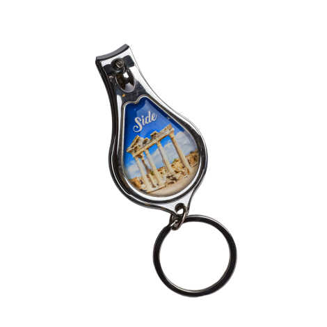Side Temalı Metal Açacaklı Oval Anahtarlıklı Tırnak Makası - 4