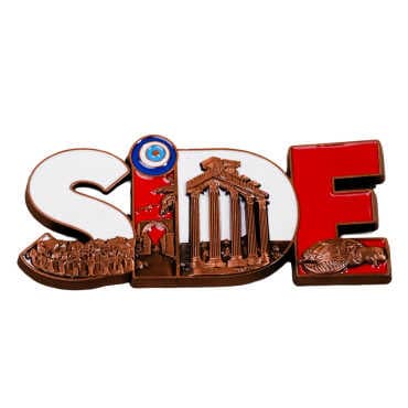 Side Themed Metal Mix Refrigerator Magnet - 8