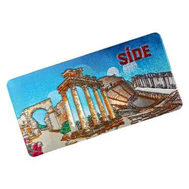 Side Themed Metallic Refrigerator Magnet 50x100 mm - 10