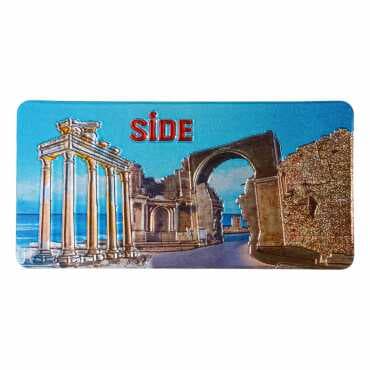 Side Themed Metallic Refrigerator Magnet 50x100 mm - 3