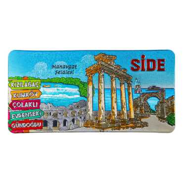 Side Themed Metallic Refrigerator Magnet 50x100 mm - 4