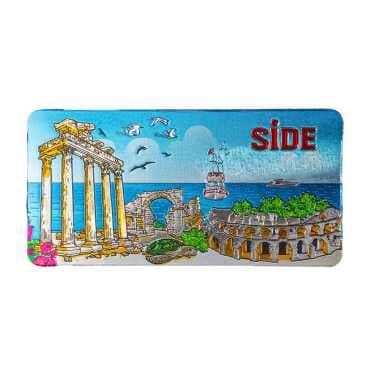 Side Themed Metallic Refrigerator Magnet 50x100 mm - 9