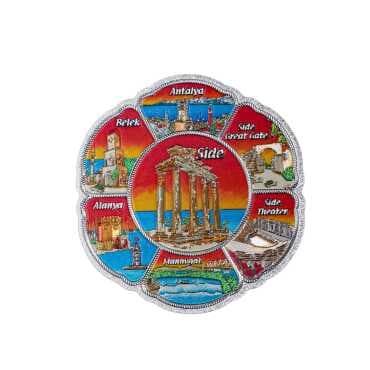 Side Themed Metallic Refrigerator Magnet 70mm