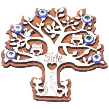 Side Themed Wooden Engraved Souvenir Fridge Magnet - 4