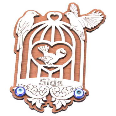 Side Themed Wooden Engraved Souvenir Fridge Magnet - 11