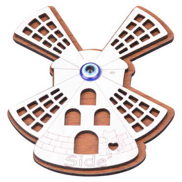 Side Themed Wooden Engraved Souvenir Fridge Magnet - 12