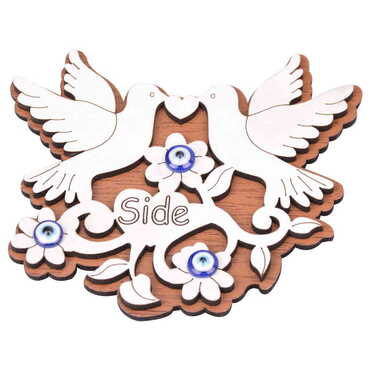 Side Themed Wooden Engraved Souvenir Fridge Magnet - 14
