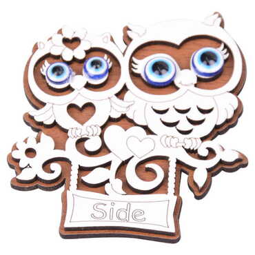 Side Themed Wooden Engraved Souvenir Fridge Magnet - 15
