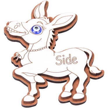Side Themed Wooden Engraved Souvenir Fridge Magnet - 16