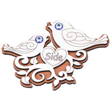 Side Themed Wooden Engraved Souvenir Fridge Magnet - 25
