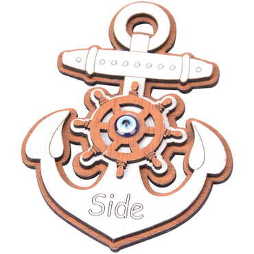 Side Themed Wooden Engraved Souvenir Fridge Magnet - 28