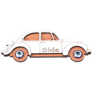 Side Themed Wooden Engraved Souvenir Fridge Magnet - 32