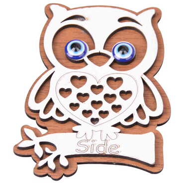 Side Themed Wooden Engraved Souvenir Fridge Magnet - 34
